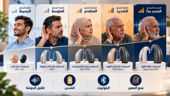 سماعات الأذن الطبية لضعاف السمع حسب درجة ضعف السمع