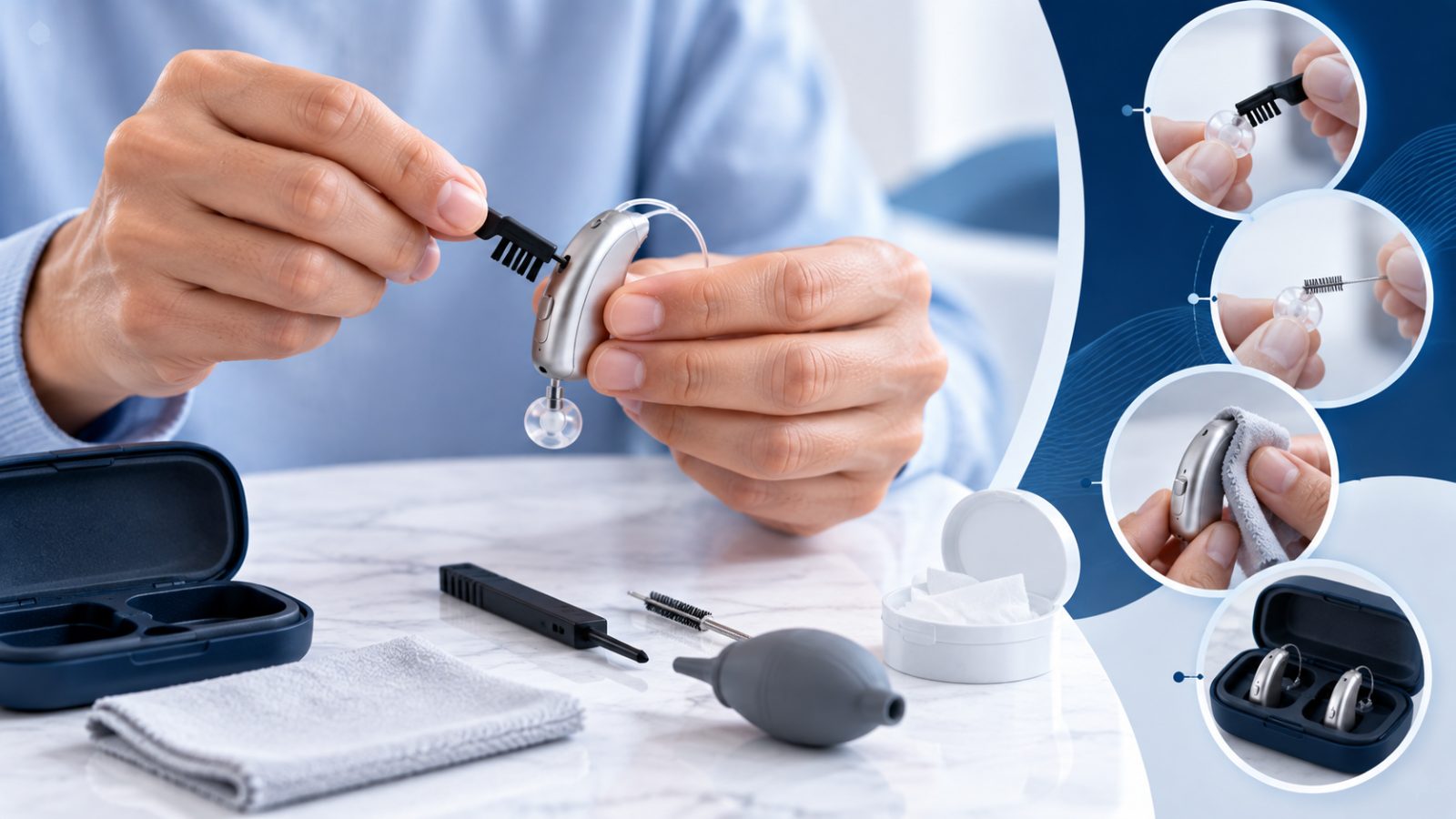 نصائح للعناية بسماعة الأذن الطبية وإطالة عمرها