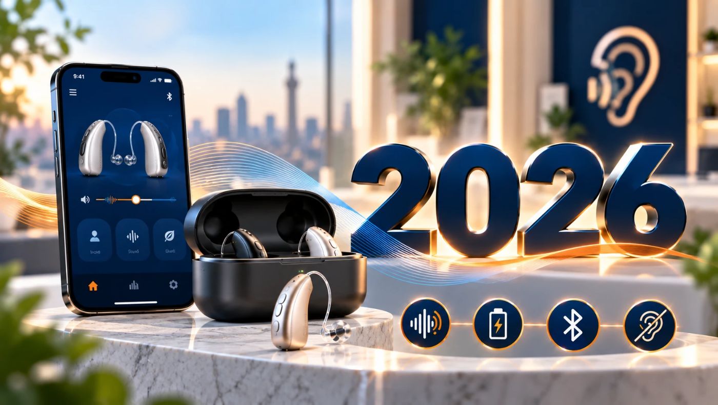 أحدث سماعات الأذن الطبية 2026 القابلة للشحن والبلوتوث